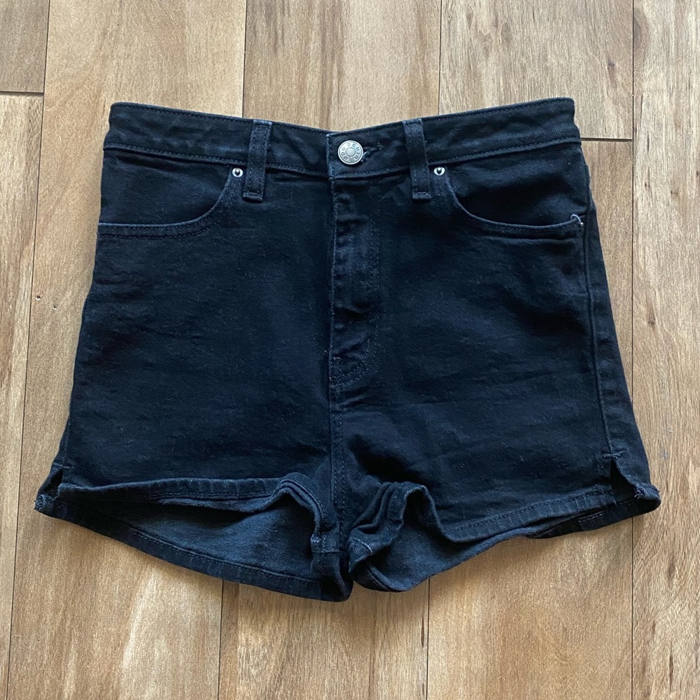 BDG Pin Up Super High Waist Black Jean Shorts